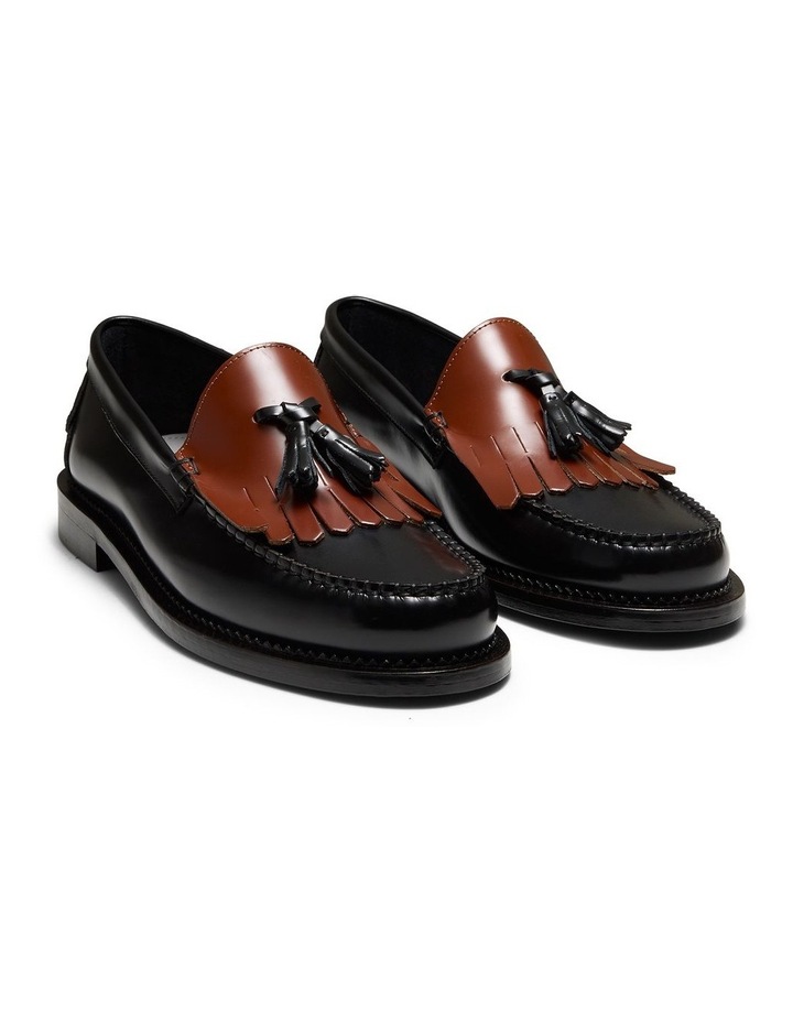 Hargreaves Tassel Loafers in Black/Tan image 2