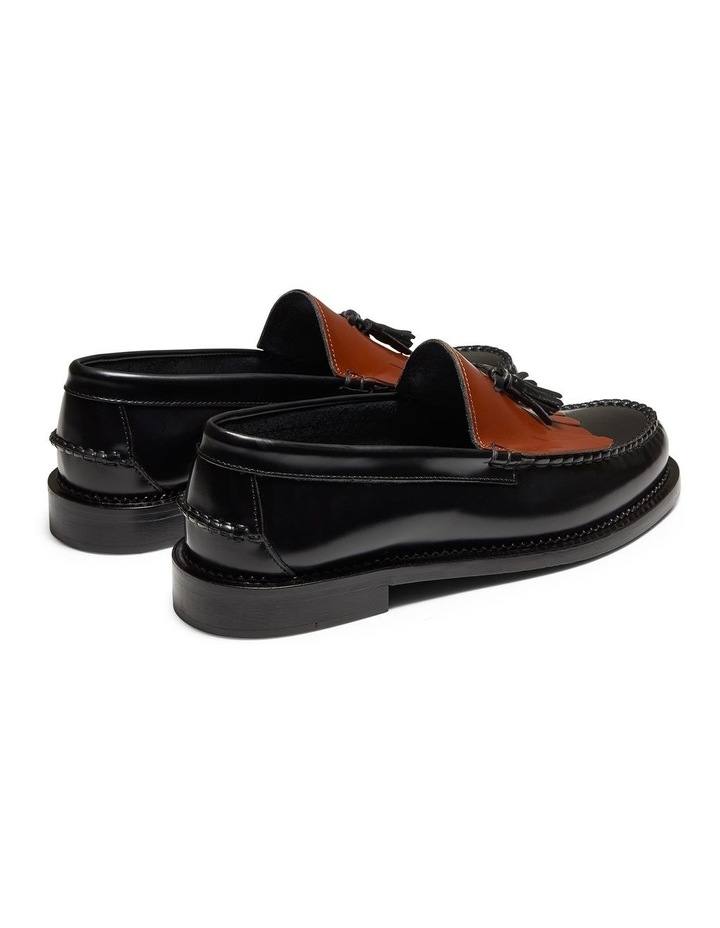 Hargreaves Tassel Loafers in Black/Tan image 4