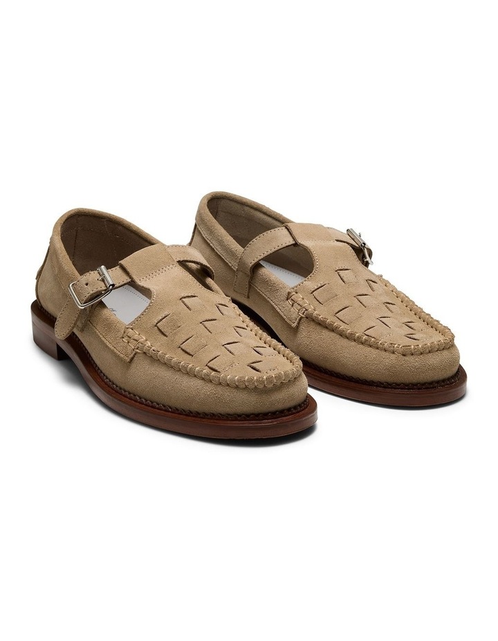 Fleet Suede T- Bar Loafers in Taupe image 2