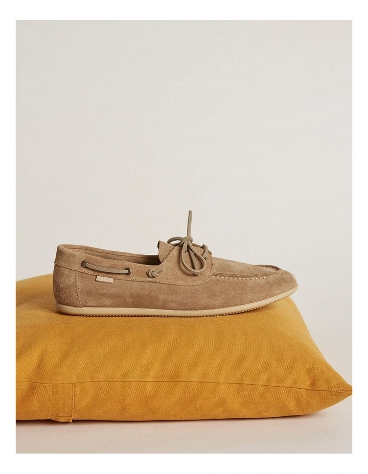 Keel Suede Boat Shoes in Sand image 2