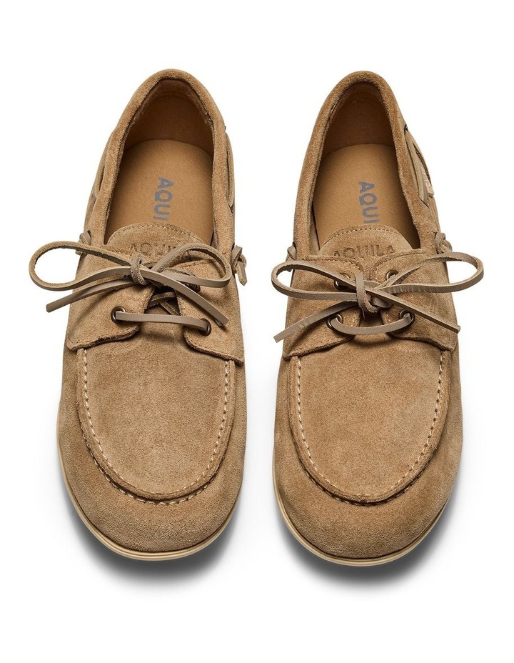 Keel Suede Boat Shoes in Sand image 5