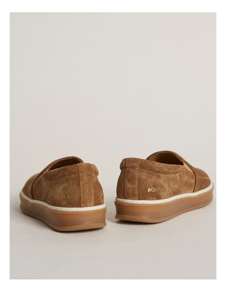 Deuce Suede Slip-On Sneakers in Cognac image 7