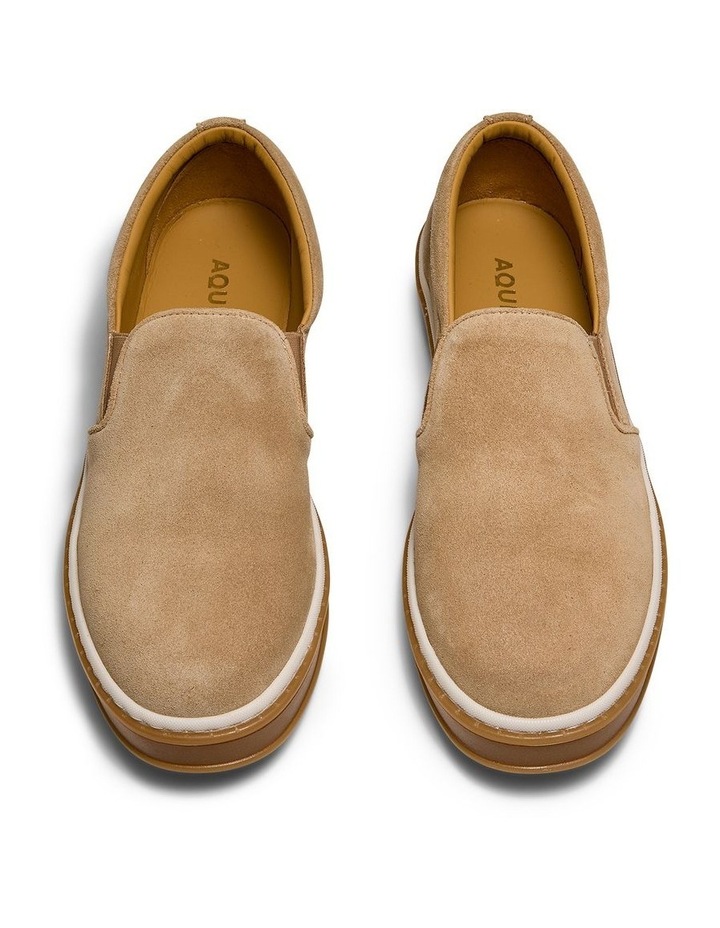 Deuce Suede Slip-On Shoes in Cream image 6