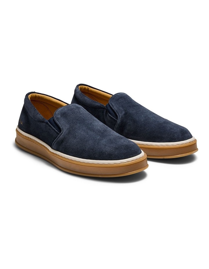 Deuce Suede Slip-On Sneakers in Navy image 2