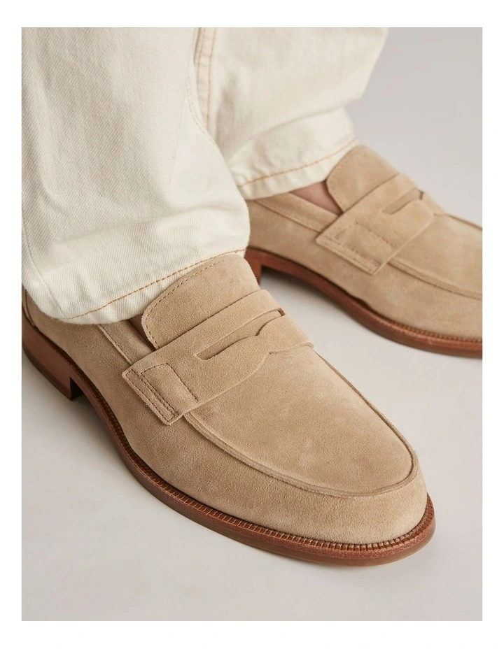 Dartmouth Suede Loafers in Sand image 7