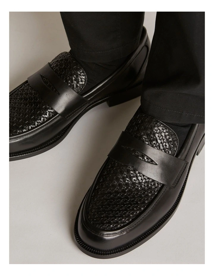 Dartmouth Weave Loafers in Black image 7