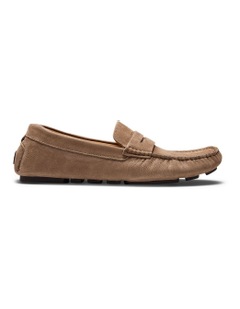 Cisco Nubuck Driving Shoes in Taupe