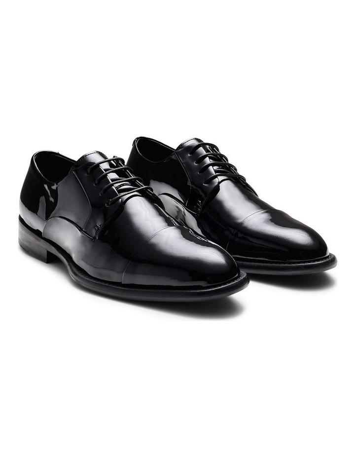 Grantham Derby Shoes in Patent Black image 2