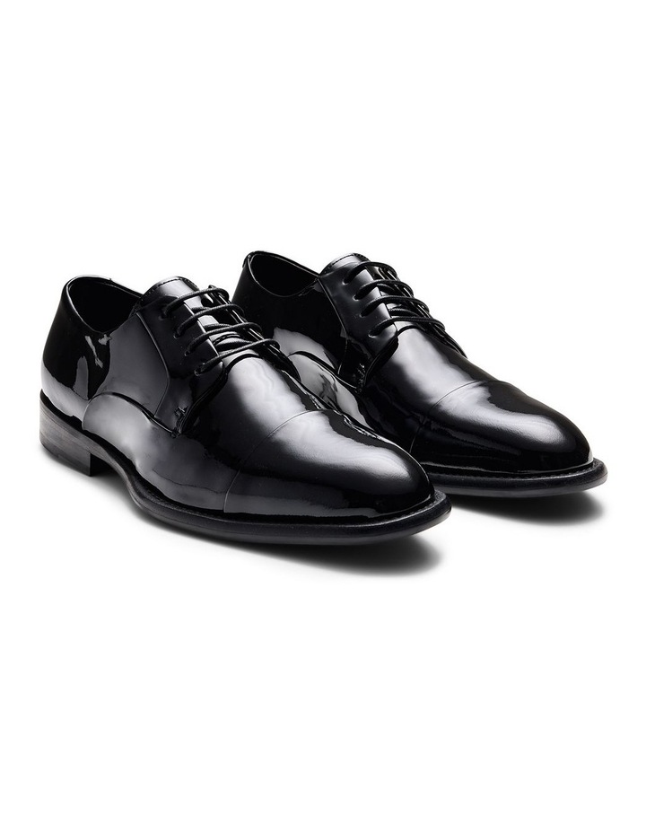 Grantham Derby Shoes in Patent Black image 3