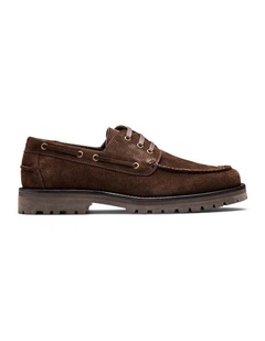 Ark Suede Boat Shoes in Dark Brown