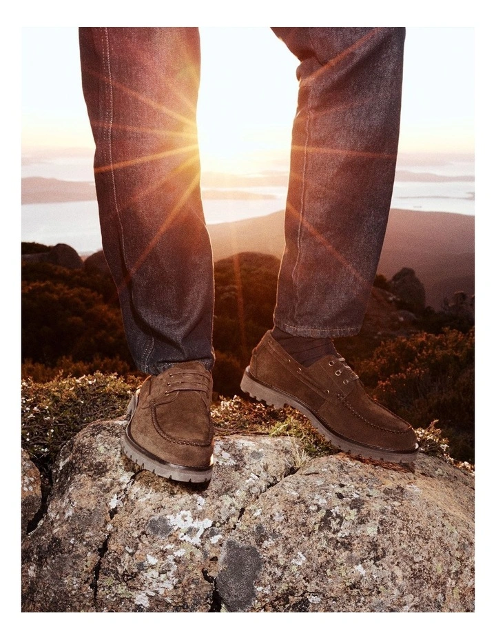 Ark Suede Boat Shoes in Dark Brown image 2