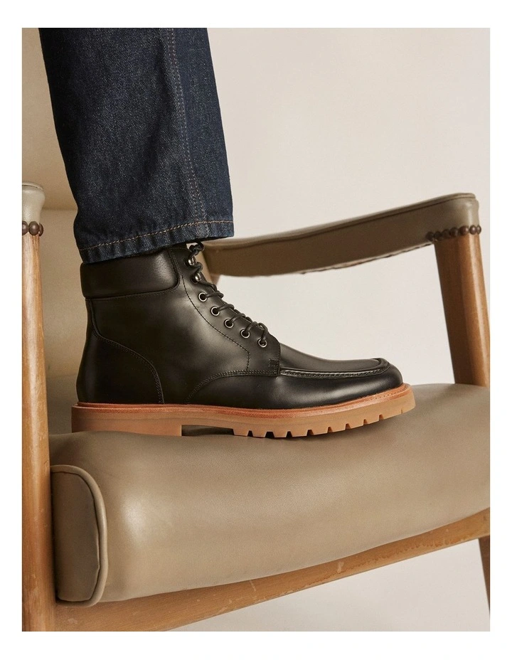 Logger Lace-Up Boots in Black image 6