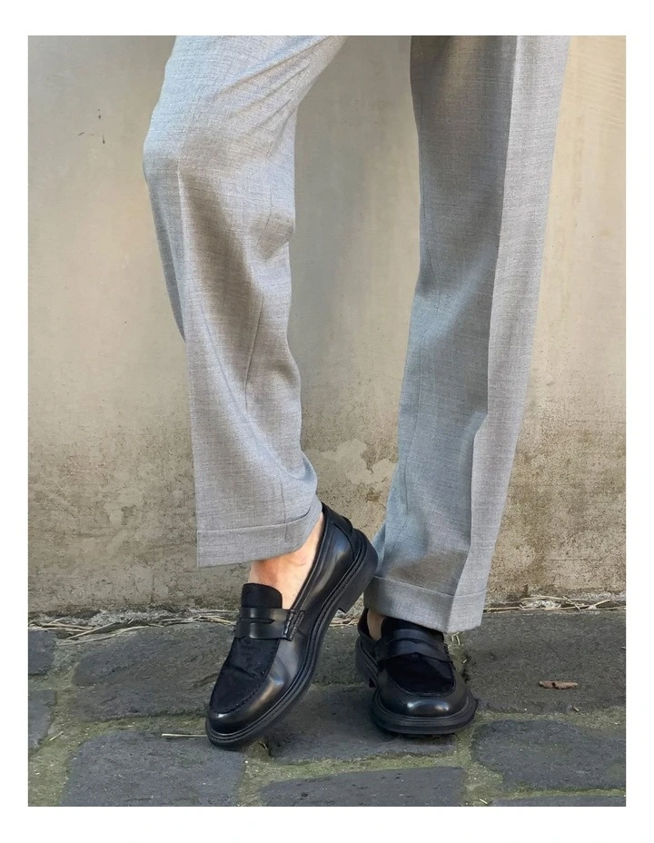 Mensa Pony Loafers in Black image 2