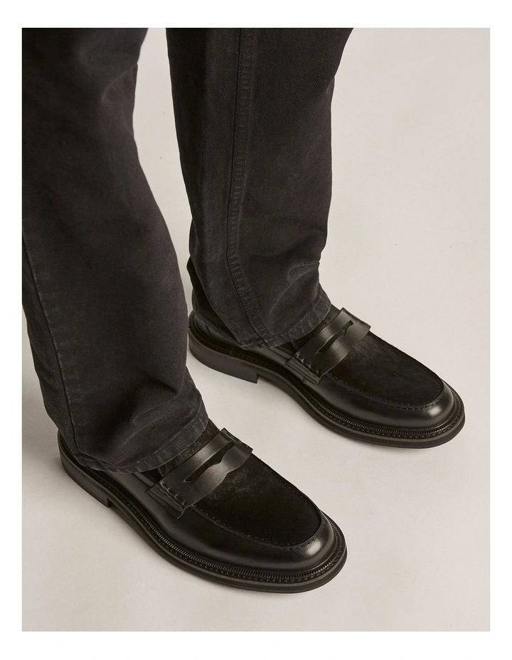 Mensa Pony Loafers in Black image 7