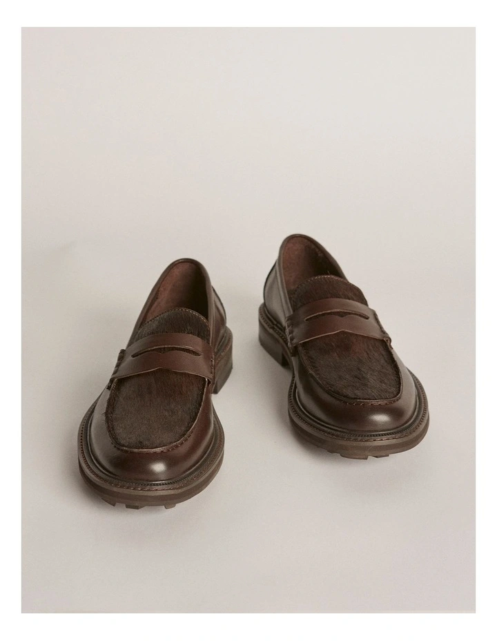 Mensa Pony Loafers in Brown image 6