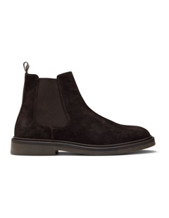 Steele Suede Chelsea Boots in Dark Brown