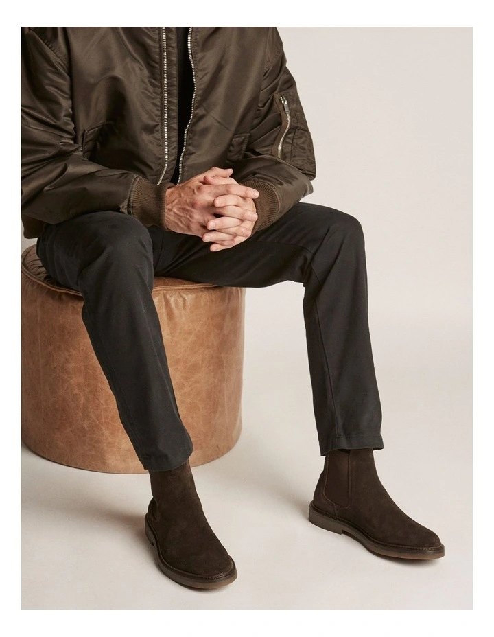 Steele Suede Chelsea Boots in Dark Brown image 2