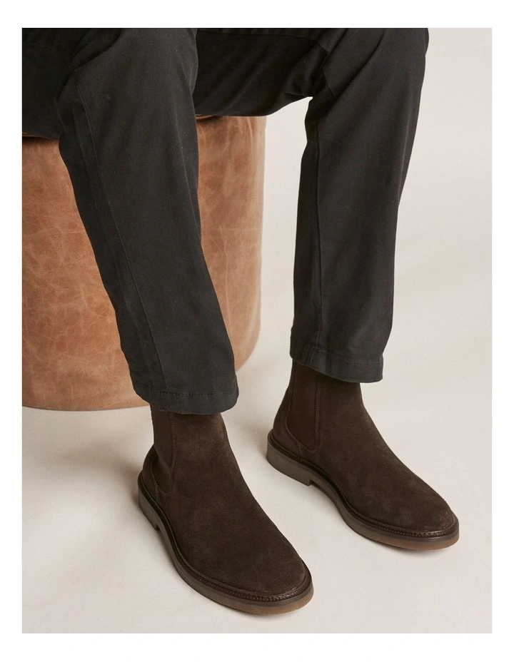 Steele Suede Chelsea Boots in Dark Brown image 6