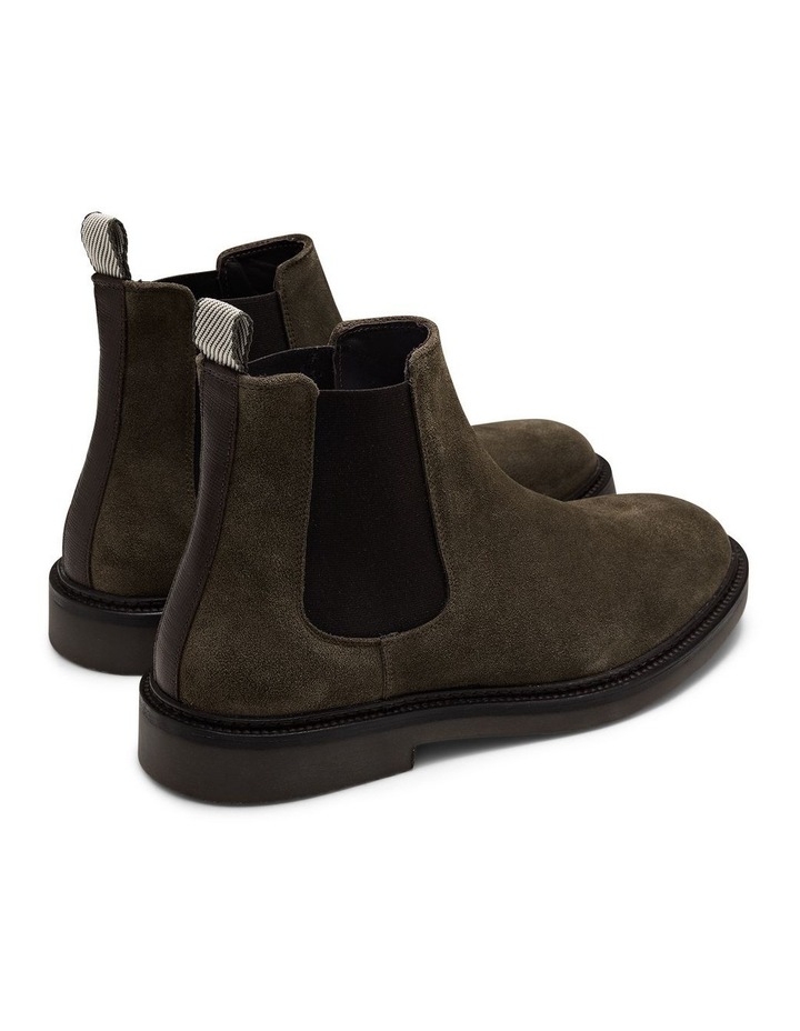 Steele Suede Chelsea Boots in Olive image 4