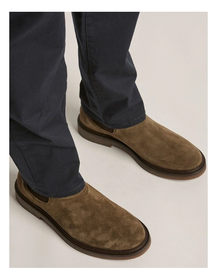 Steele Suede Chelsea Boots in Olive image 6