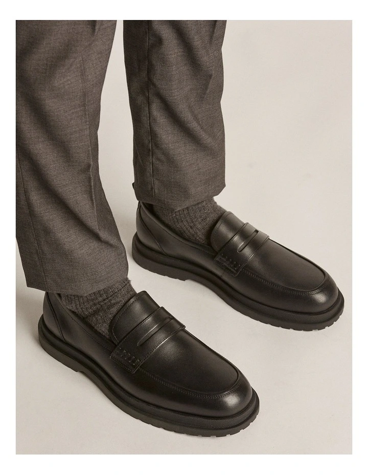 Radar Penny Loafers in Black image 6