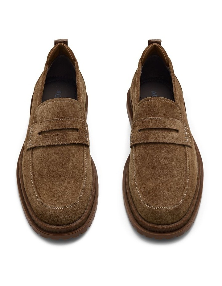 Radar Suede Penny Loafers in Caramel image 5