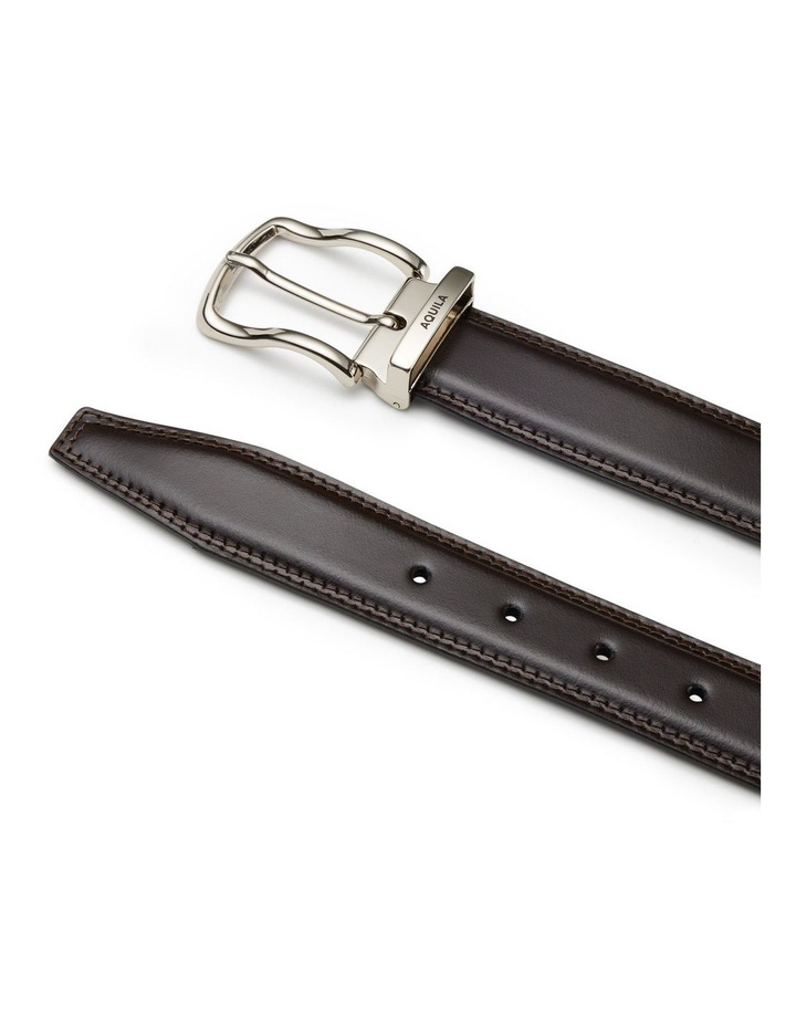 Todd Leather Belt in Chocolate image 2