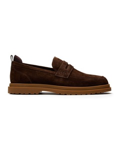 Radar Suede Loafer in Chocolate