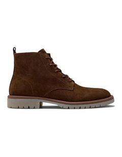 Canyon Suede Lace-Up Boots in Cognac
