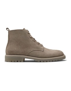 Canyon Suede Lace-Up Boots in Beige