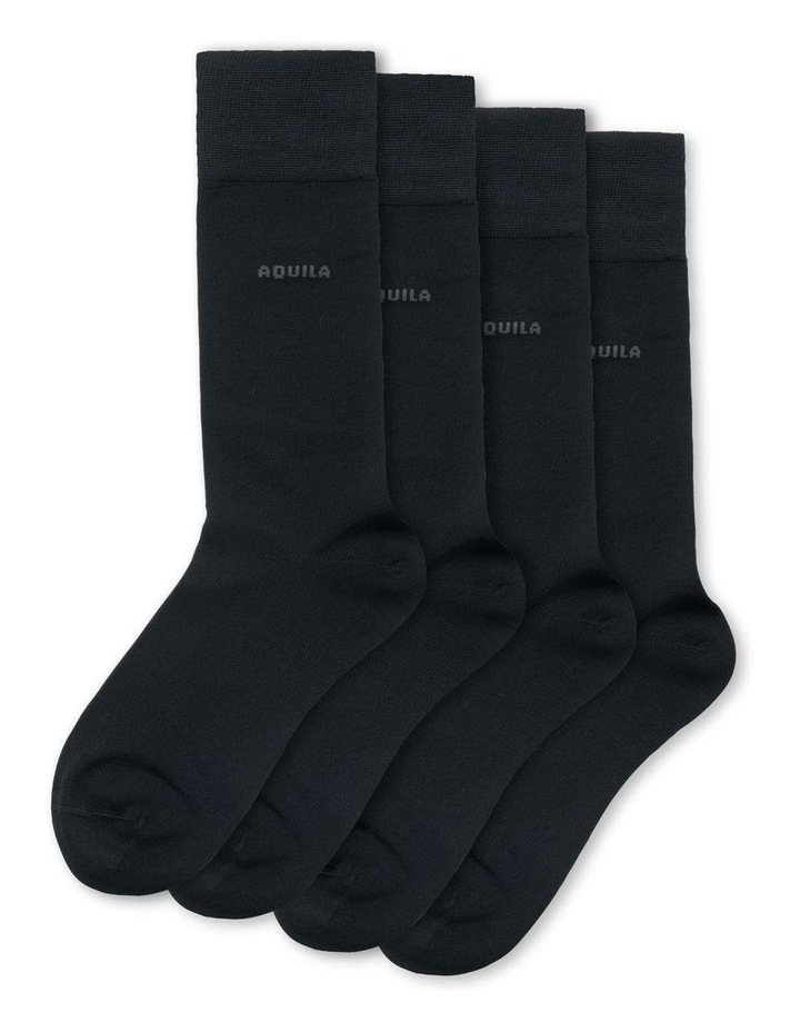 2 Pack Mercerised Socks in Black image 1