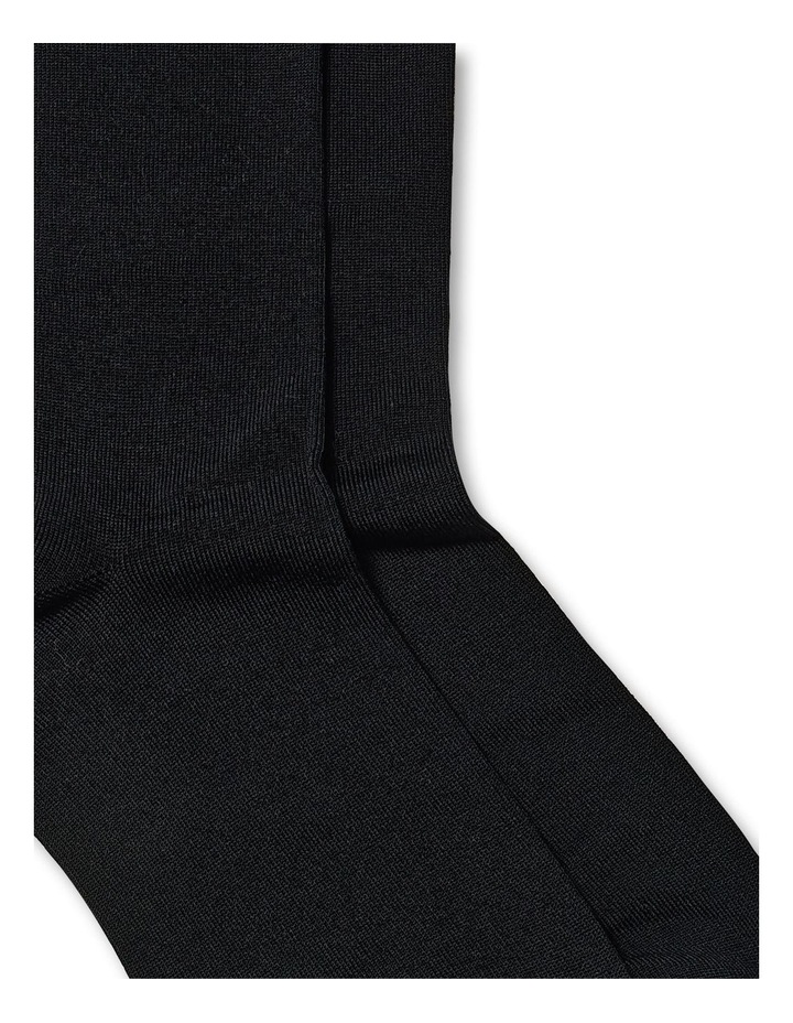 2 Pack Mercerised Socks in Black image 3