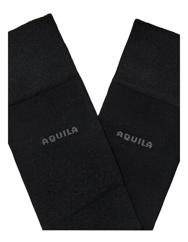 2 Pack Mercerised Socks in Black image 4