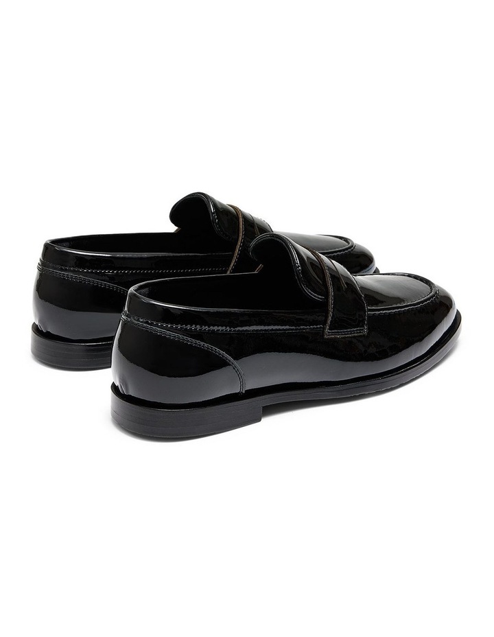 Elton Penny Loafers in Patent Black image 4