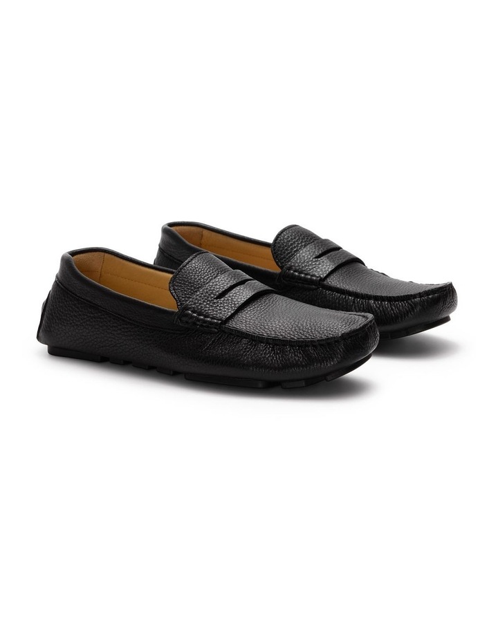 Cisco Leather Driving Shoes in Black image 2