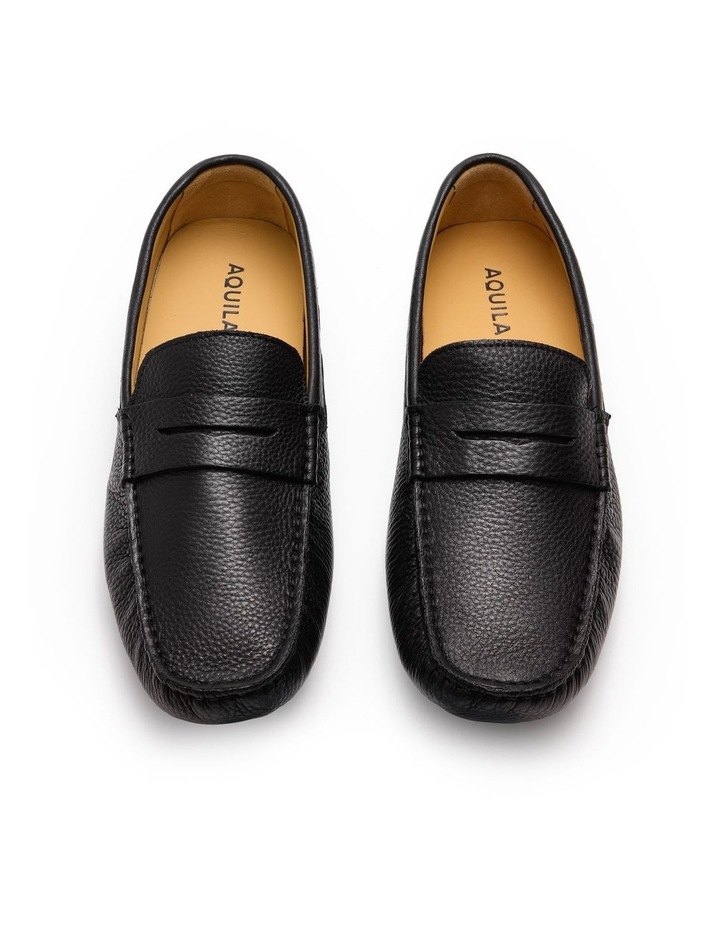 Cisco Leather Driving Shoes in Black image 5