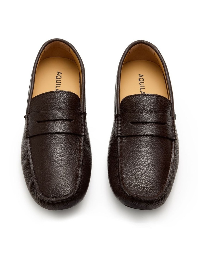 Cisco Leather Driving Shoes in Brown image 5