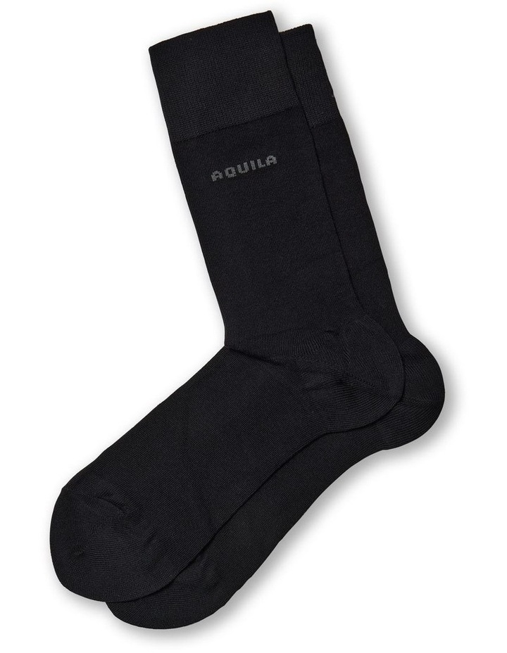 2 Pack Cotton Socks in Black image 2
