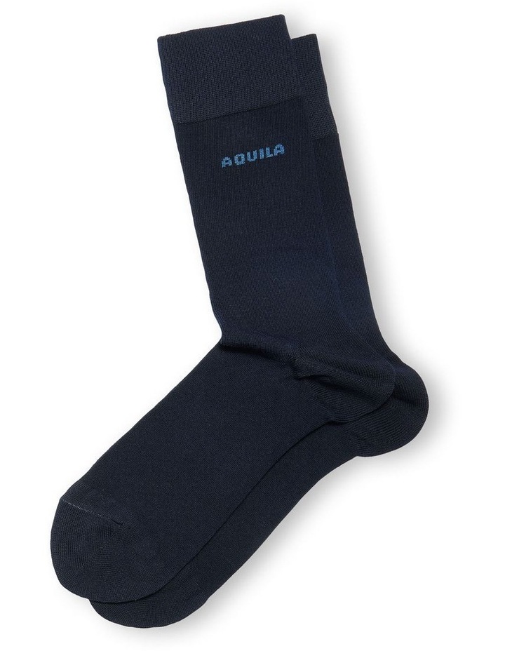 2 Pack Cotton Socks in Navy image 2