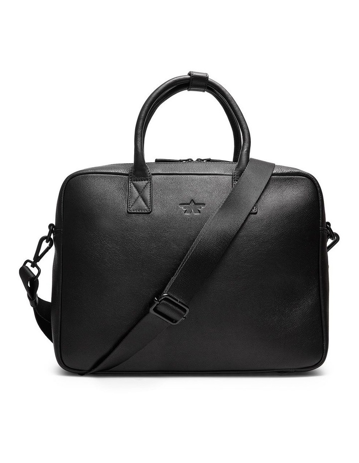 Nappa Briefcase in Black image 1
