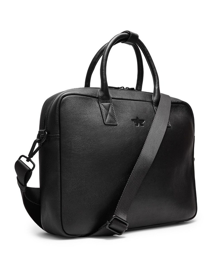 Nappa Briefcase in Black image 2