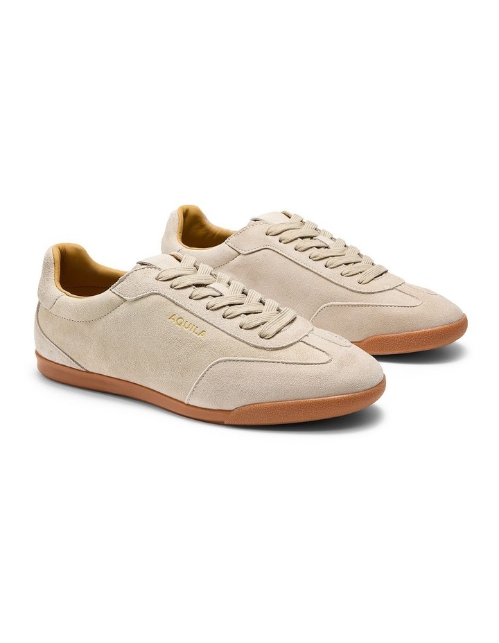 Monaco Suede Sneakers in Cream image 2