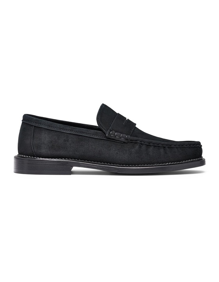 Ringo Suede Penny Loafers in Black image 1