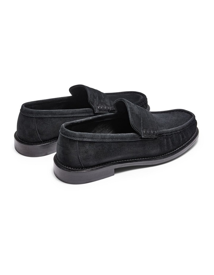 Ringo Suede Penny Loafers in Black image 4