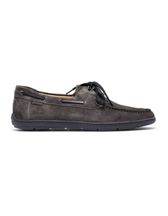 Riviera Suede Deck Shoes in Charcoal