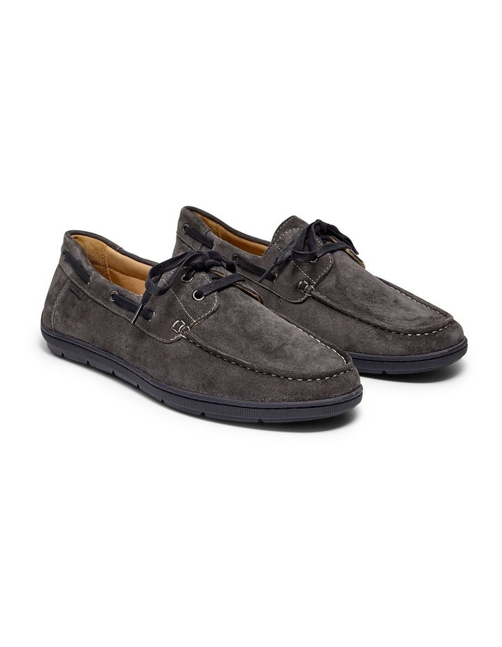 Riviera Suede Deck Shoes in Charcoal image 2