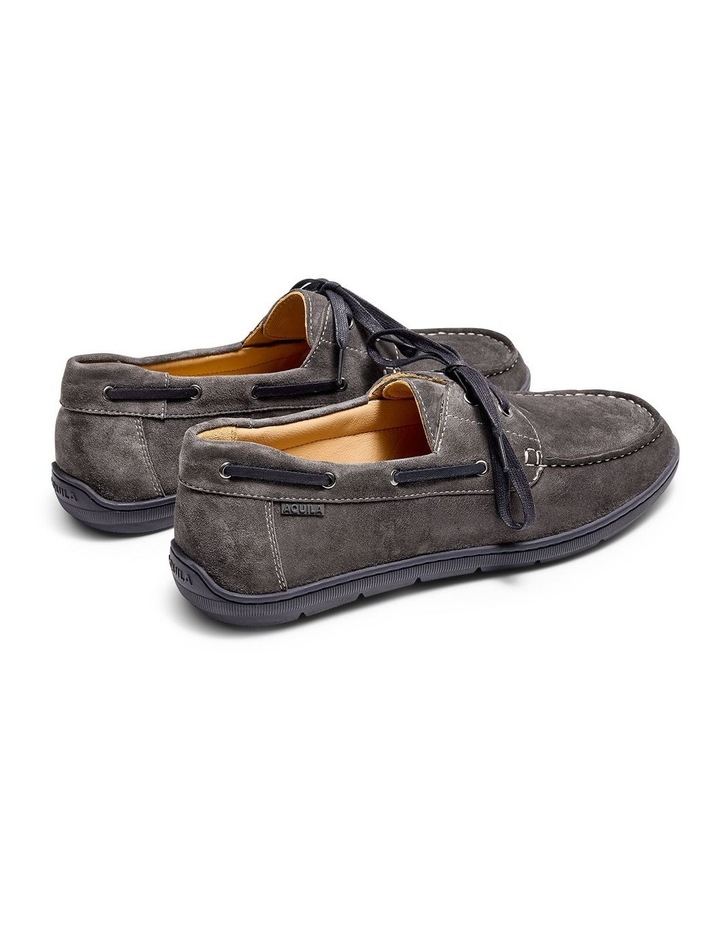 Riviera Suede Deck Shoes in Charcoal image 4