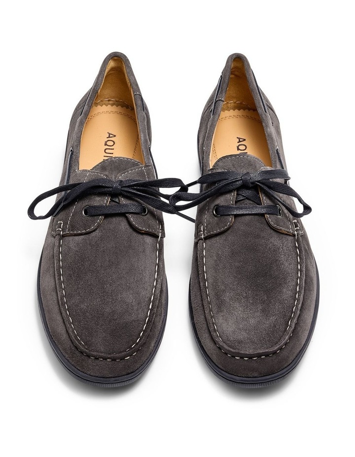Riviera Suede Deck Shoes in Charcoal image 5