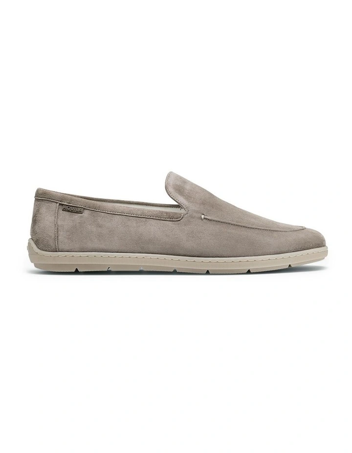 Riviera Suede Loafers in Taupe image 1