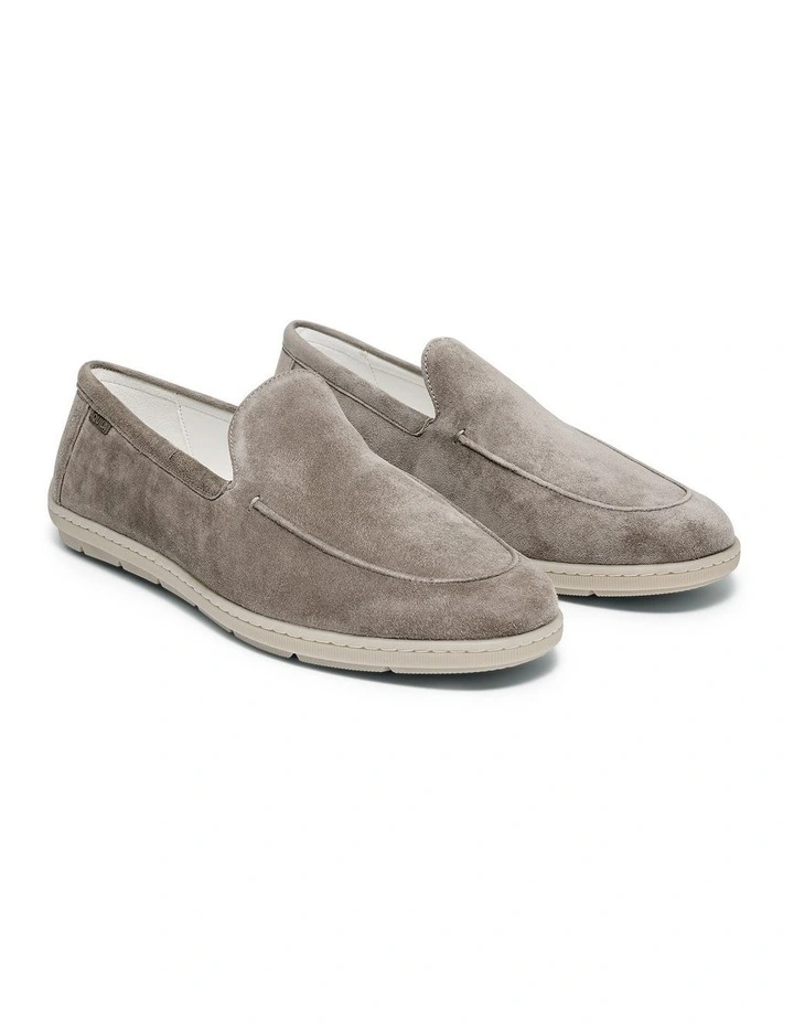 Riviera Suede Loafers in Taupe image 2